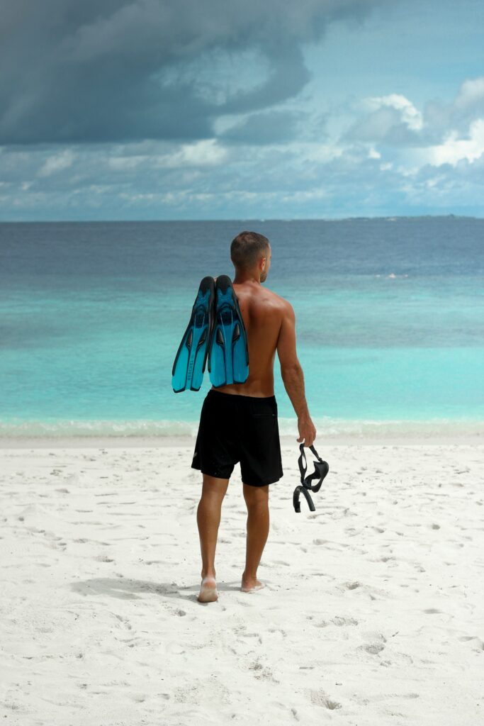 L’île locale d’Ukulhas aux Maldives