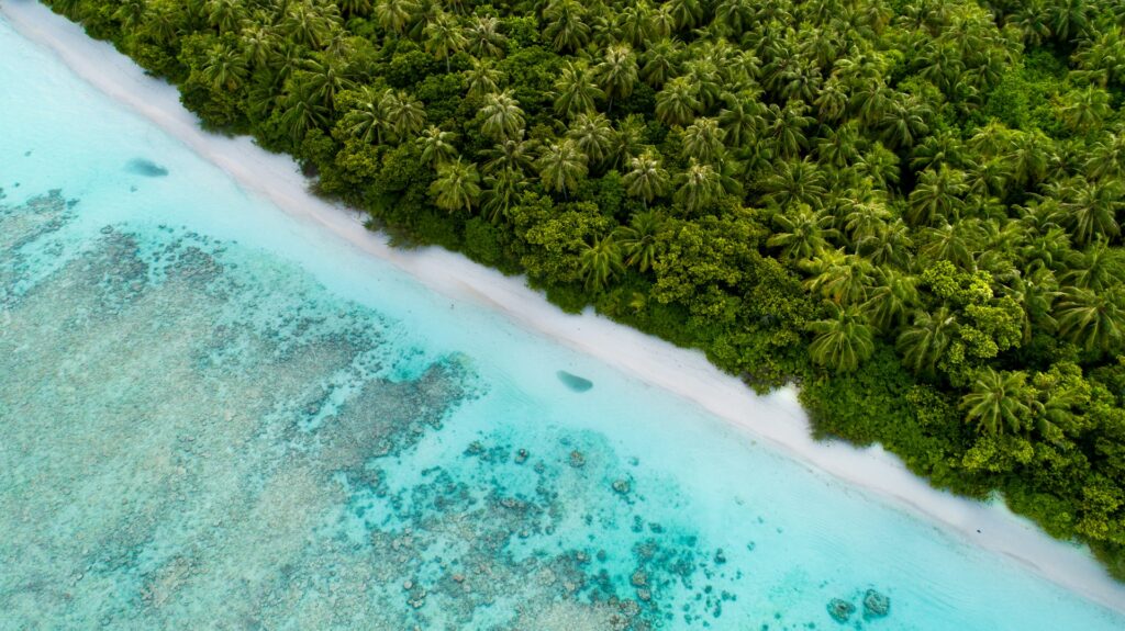 Atoll d'ari sud aux Maldives