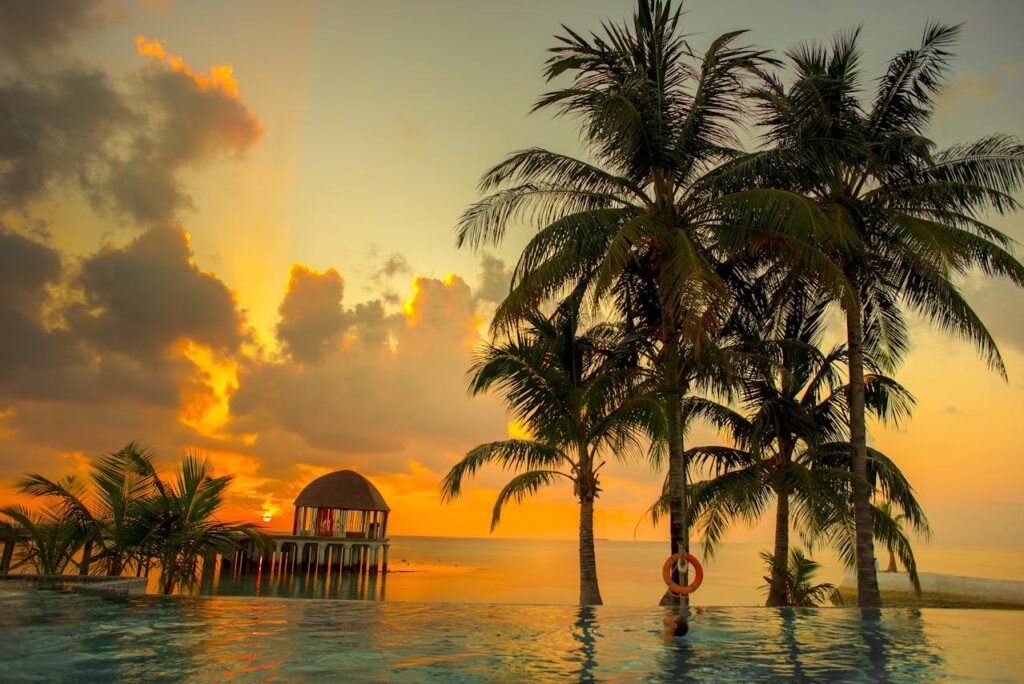 Atoll d'ari sud aux Maldives