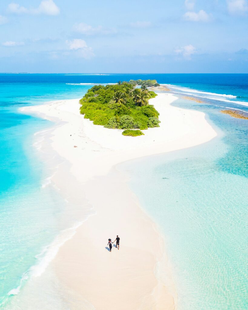 Banc de sable paradisiaque lors d’une excursion aux Maldives